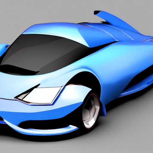 Prompt: a blue cat - shaped futuristic car, render, digital art, intricate detail, artstation, ultra high resolution 8 k