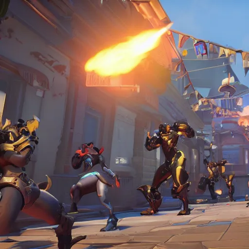 Prompt: a new map for King's Row in Overwatch