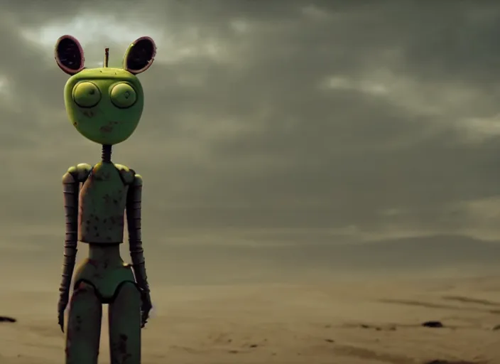 Image similar to film still of gir in the new scifi movie, 4 k