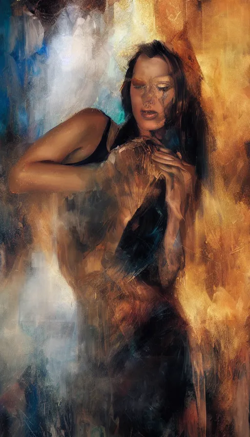 Image similar to portrait of a digital shaman, by rob hefferan