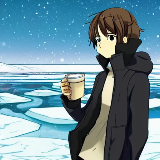 Image similar to haruhi standing in the artic