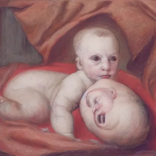 Prompt: portrait of an acephalic birth