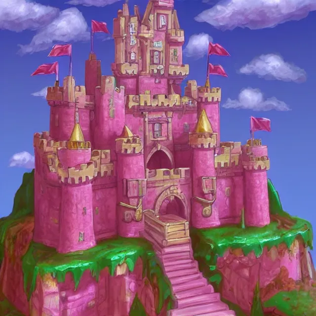 Image similar to castle made out of candy detailed scenery artwork, candy scenery artwork, fourth dimension, artstation!! pixiv!!