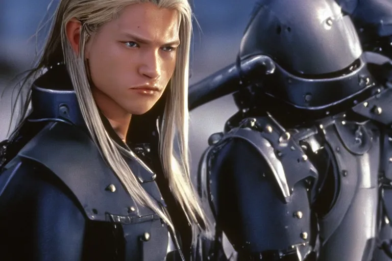 Prompt: Sephiroth in Starship Troopers (1997), highly detailed, high quality, HD, 4k, 8k, Canon 300mm, professional photographer, 40mp, lifelike, top-rated, award winning, realistic, sharp, no blur, edited, corrected, trending