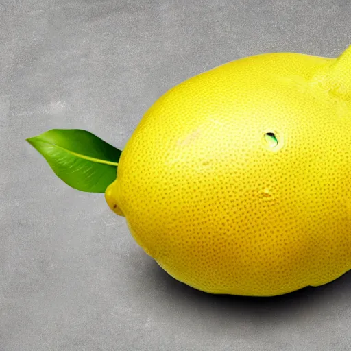 Image similar to anthropomorphic lemon jackfruit