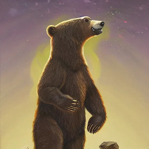 Prompt: Bear'thulu painting