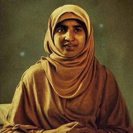 Prompt: anathema magistra arabian bedouin mathematician, in omnious conjecture cult