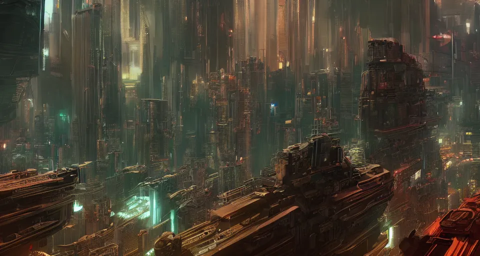 Prompt: view on futuristic city in the horizon, in style of cyberpunk, detailed, sharp, 4 k