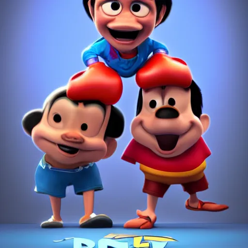 Image similar to manny pacquiao as a pixar disney character from up ( 2 0 0 9 ), unreal engine, octane render, 3 d render, photorealistic