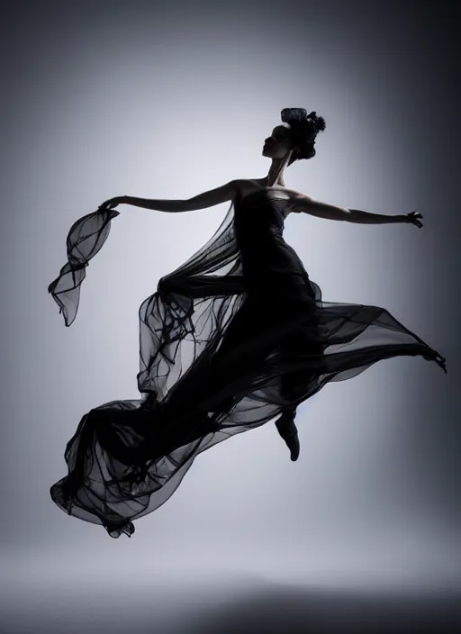 Image similar to a Photorealistic dramatic hyperrealistic render of a glamorous beautiful Female smoke dancer by Ken Brower and Deborah Ory of NYC Dance project,Lois Greenfield,Flowing cloth and smoke,Beautiful dynamic dramatic dark moody lighting,volumetric,shadows,cinematic atmosphere,Octane render,8K