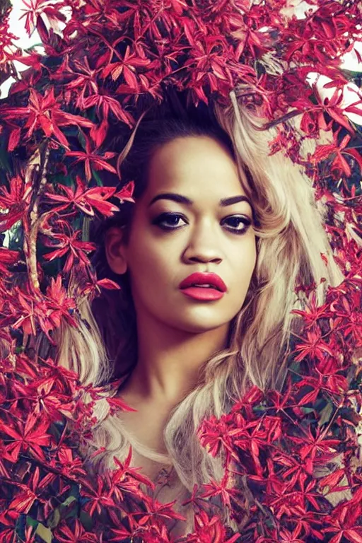 Prompt: photo of rita ora in the style of stefan kostic, realistic, half body shot, sharp focus, 8 k high definition, insanely detailed, intricate, elegant, art by stanley lau and artgerm, extreme bokeh light spring foliage