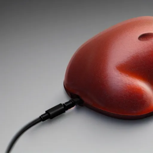 Image similar to computer mouse made from skin and flesh by shishido mazafaka, realism, ominous,