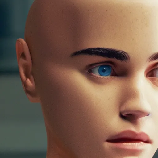 Image similar to transparent head from the movie ex machina