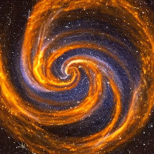 Image similar to a swirling vortex in a star - filled night sky