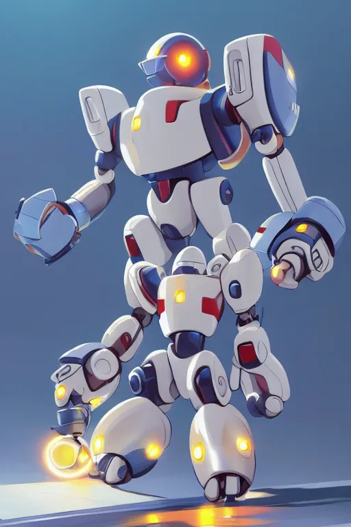 Image similar to metabots medabots medarotto medarot robot minimalist comics, behance hd by jesper ejsing, by rhads, makoto shinkai and lois van baarle, ilya kuvshinov, rossdraws global illumination ray tracing hdr radiating a glowing aura