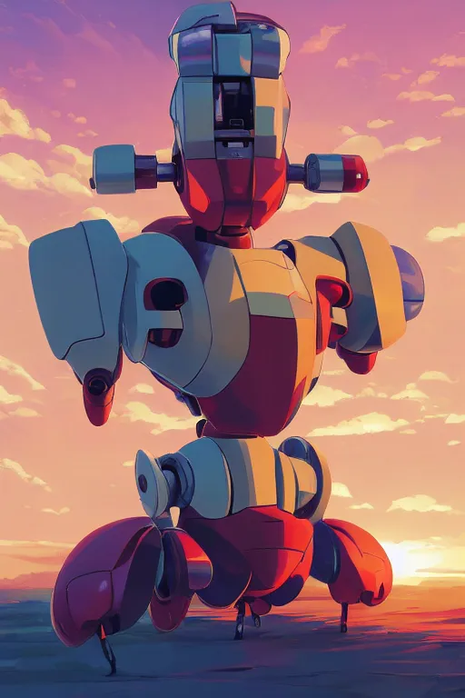 Image similar to metabots medabots medarotto medarot robot minimalist comics, behance hd by jesper ejsing, by rhads, makoto shinkai and lois van baarle, ilya kuvshinov, rossdraws global illumination ray tracing hdr radiating a glowing aura