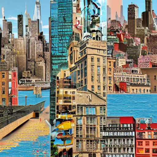 Image similar to Swiss Modern collage of New York City by Max Bill