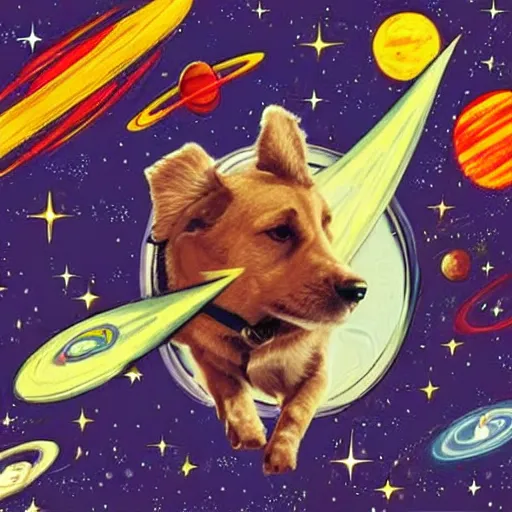 Image similar to space dogs,