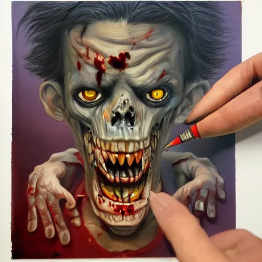 Image similar to zombie rishi sunak, religious painting, artgerm, rhads, ross draws