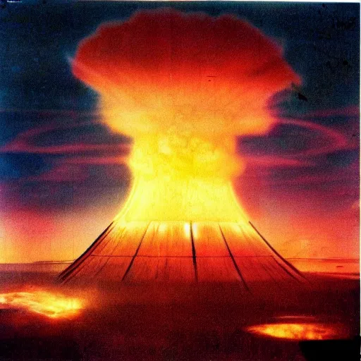 Prompt: inside of nuclear explosion
