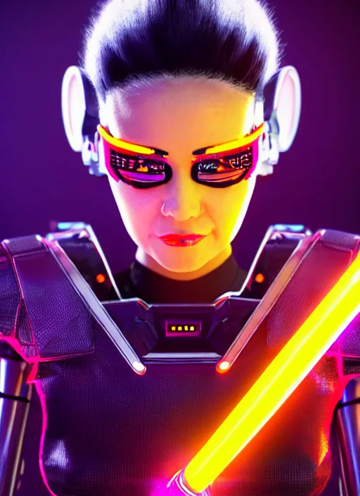 Image similar to cyberpunker with a baseball bat over the shoulder, colorful costume with bionic augments, evil smile, dressed in a t-shirt with an atomic explosion logo, au naturel, hyper detailed, digital art, trending in artstation, cinematic lighting, studio quality, smooth render, unreal engine 5 rendered, octane render, art style by klimt and nixeu and ian sprigger and wlop and krenz cushart