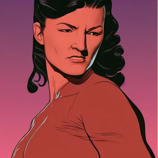 Image similar to gina carano retro minimalist portrait by jean giraud, moebius starwatcher comic, 8 k