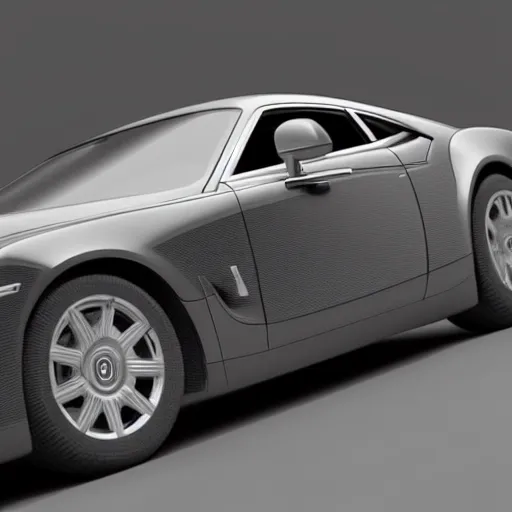 Prompt: a rolls - royce sports model. aggressive lines. ferrari - like. lamborghini - like. 3 d render. cinema 4 d