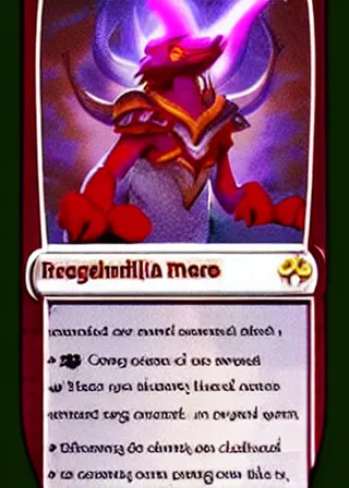 Prompt: Alexstrasza magic the gathering card