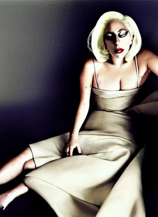 Image similar to lady gaga photoshoot by annie leibovitz