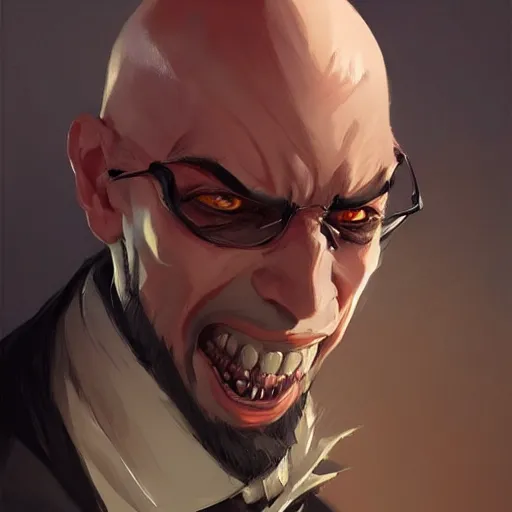 Image similar to portrait bald man with 2 black spikes driven through his eyes, official fanart behance hd artstation by jesper ejsing, by rhads, makoto shinkai and lois van baarle, ilya kuvshinov, ossdraws