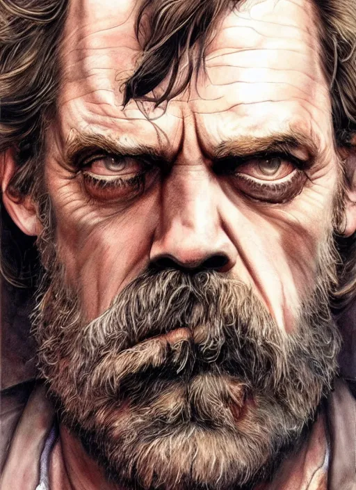Prompt: hugh laurie, gritty, dark, beard, wearing a leather jacket, very detailed eyes, hyperrealistic, very detailed painting by Glenn Fabry, by Joao Ruas, by Artgerm