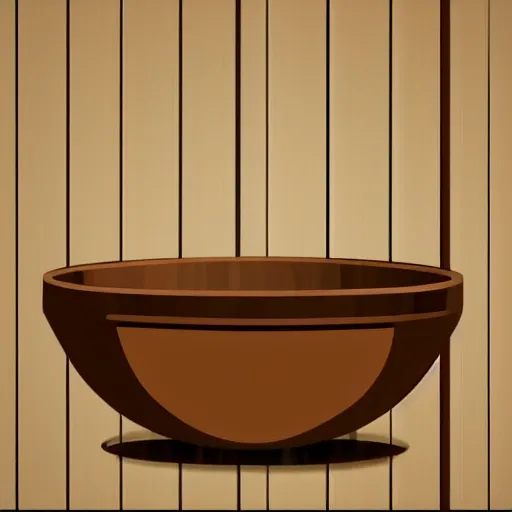 Image similar to wooden bowl atop woodlathe, vector art, simple