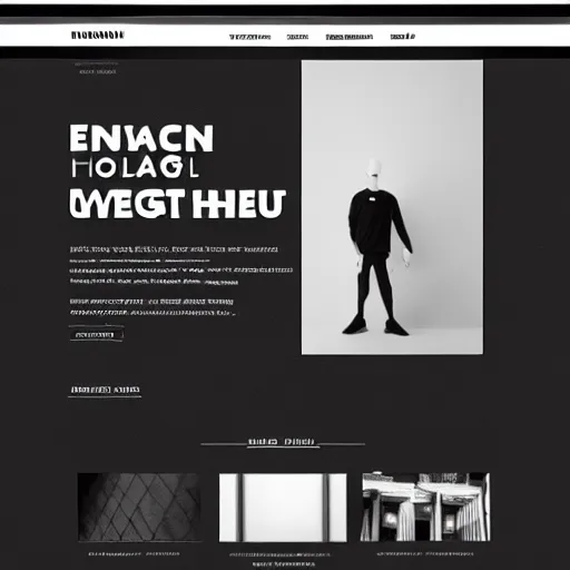 Image similar to black on white webdesign in style of eric hu, y 2 k, brutalism, acid, techno