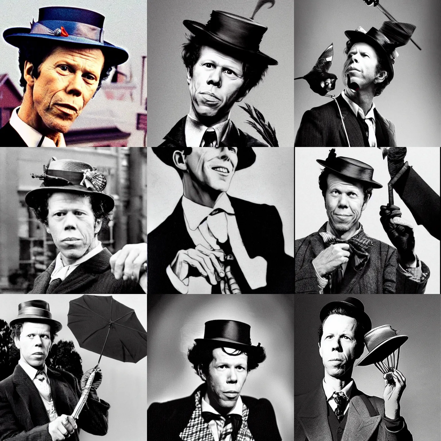 Prompt: tom waits as mary poppins