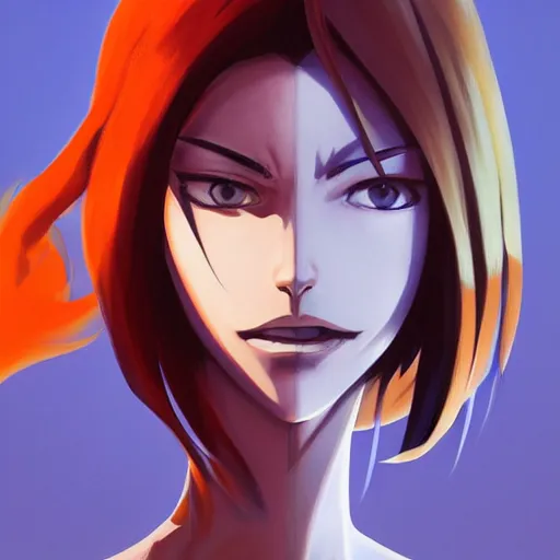 Image similar to face icon stylized minimalist bleach, loftis, cory behance hd by jesper ejsing, by rhads, makoto shinkai and lois van baarle, ilya kuvshinov, rossdraws global illumination