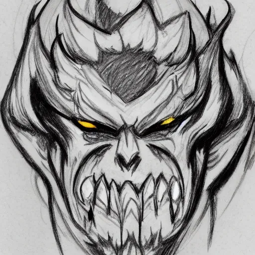 Image similar to a sketch of ragnaros