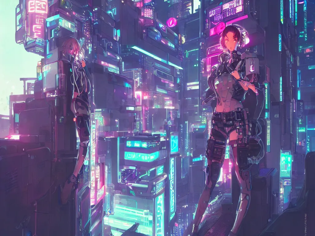 Image similar to portrait anime visual futuristic female cyber police, on cyberpunk neon light tokyo rooftop, ssci - fi and fantasy, intricate and very beautiful, human structure, concept art, sharp focus, anime by simon stalenhag, rossdraws and magali villeneuve and liya nikorov and luxearte, frostine engine