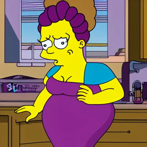 Image similar to kim kardashian in the simpsons super high quality 4k HD