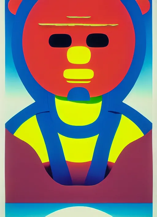 Image similar to warrior by shusei nagaoka, kaws, david rudnick, airbrush on canvas, pastell colours, cell shaded, 8 k