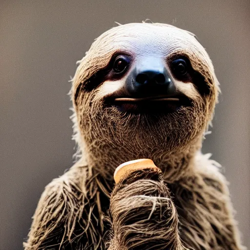 Anthropomorphic sloth smoking a cigar, XF IQ4, f/1.4, | Stable ...