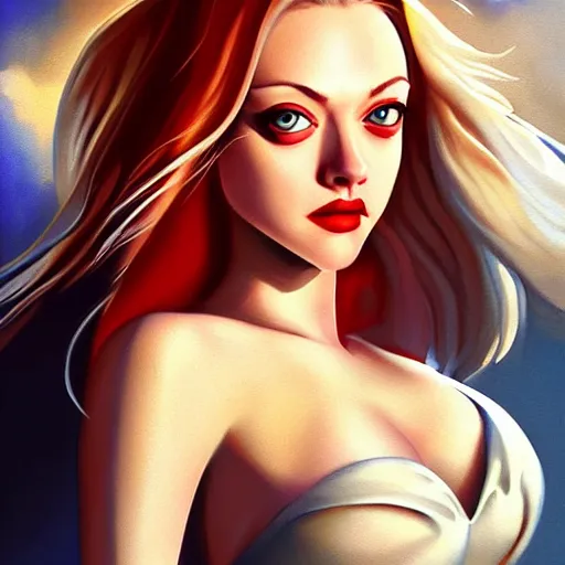 Prompt: a beautiful painting of Amanda Seyfried by Bruce Timm and Ross Tran, stunning digital art, anime