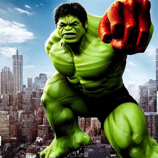 Image similar to hulk as giant spider 8 k,