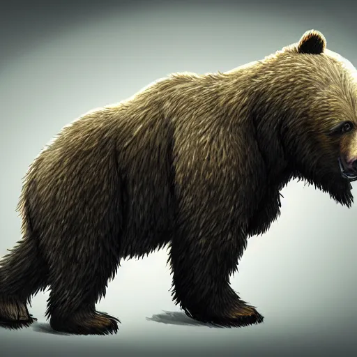 Prompt: Concept Art Of A Giant Evil Bear, HD