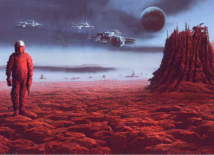 Image similar to blood music, matte painting, peter elson