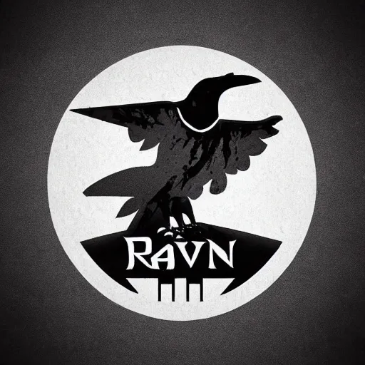 Prompt: “stylized raven logo in cyberpunk topography”