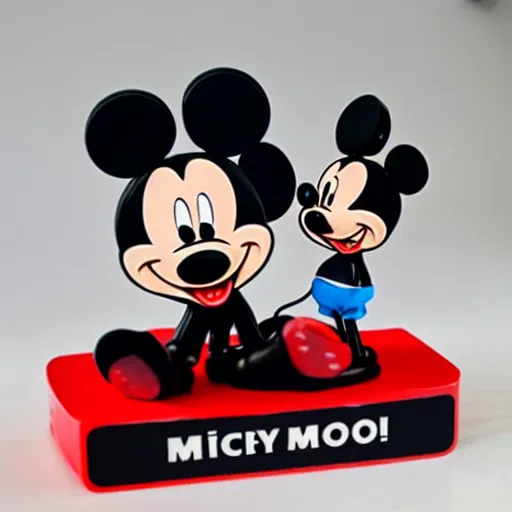 Image similar to mickey mouse stop motion vinyl action figure, plastic, toy