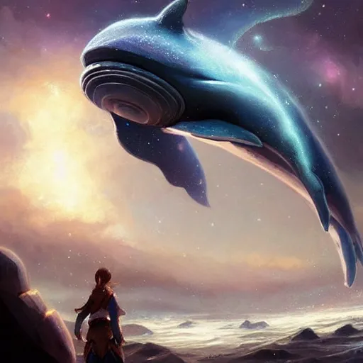 Image similar to space magical whale with multiple eyes on its face, eyes!, eyes!, eyes!, eyes!, eyes!, eyes, galaxy whale, epic fantasy style art, galaxy theme, by Greg Rutkowski, hearthstone style art, 99% artistic