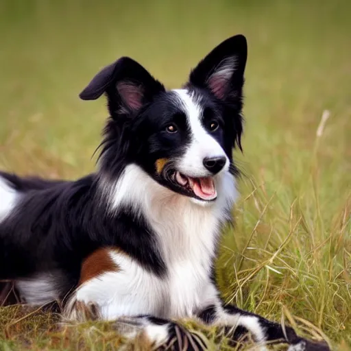 Image similar to cross between a border collie and a fox