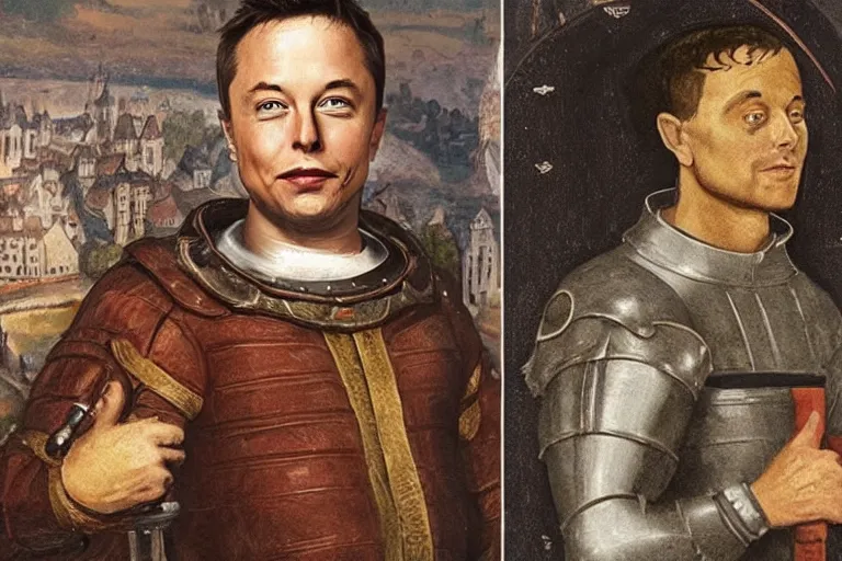 Image similar to photo of elon musk in the middle ages, award winning, lots of detail,
