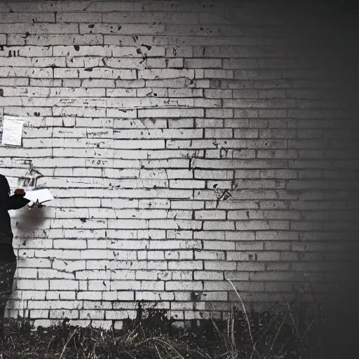 Image similar to photo of Graffiti reading PERFECT on abandoned Building wall, photorealistic 50mm lens, cinematic lighting